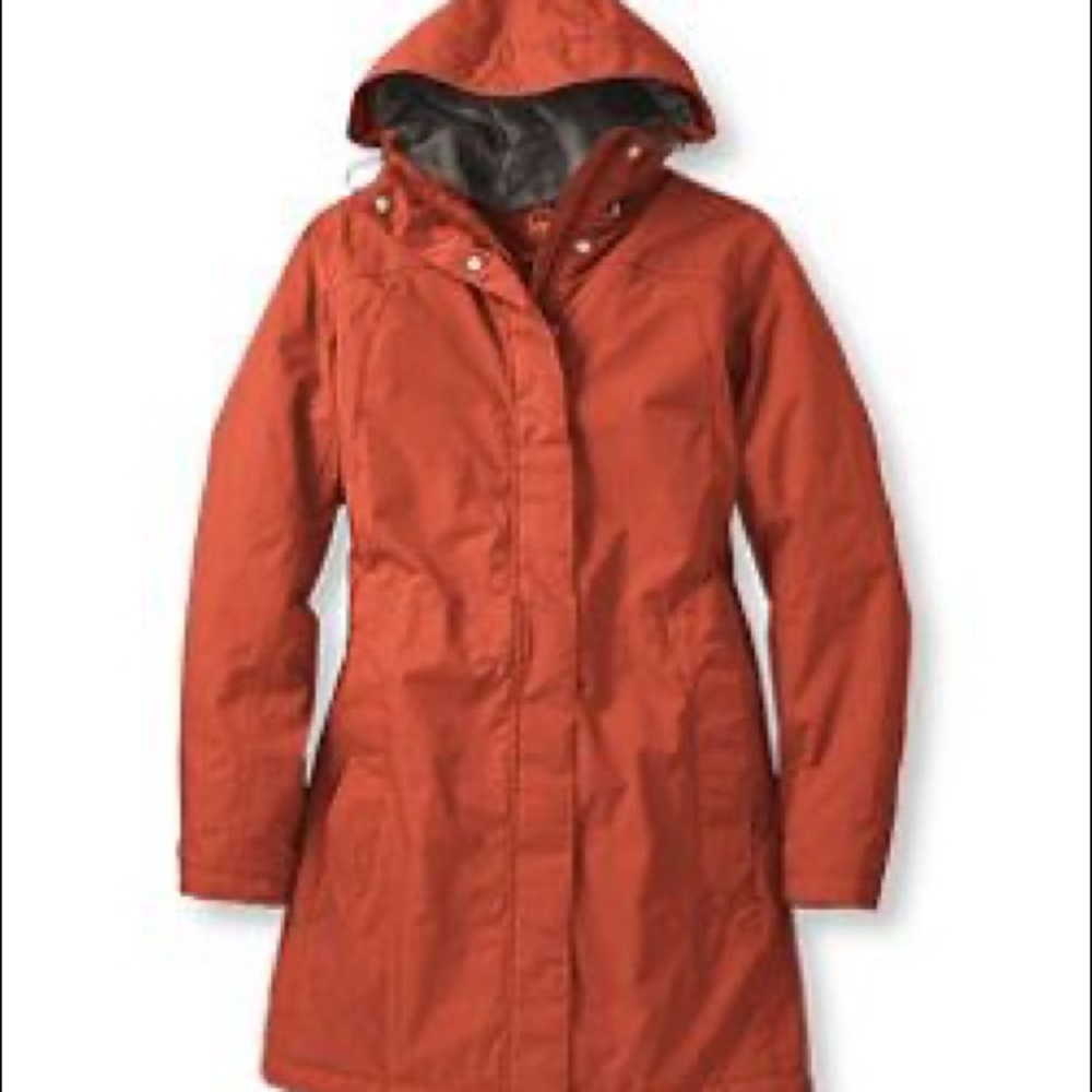 LL Bean winter warmer jacket orange